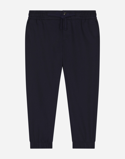 Shop Dolce & Gabbana Sporty Pants With Logo Tag In Blue