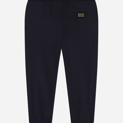 Shop Dolce & Gabbana Sporty Pants With Logo Tag In Blue