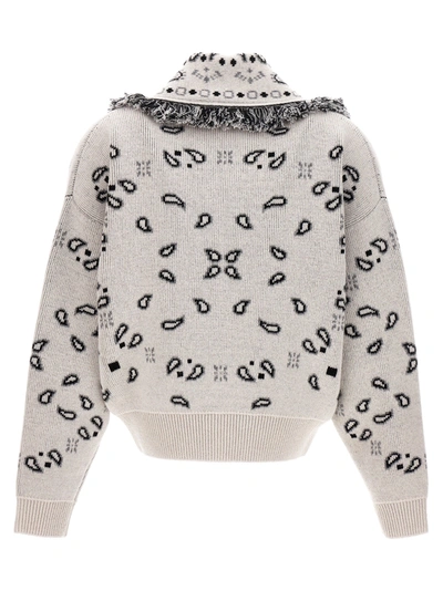 Shop Alanui Bandana Sweater, Cardigans White