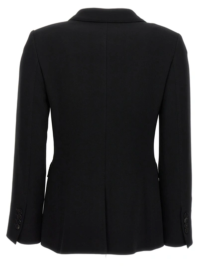 Shop Alberto Biani Cady Double-breasted Blazer Jackets Black