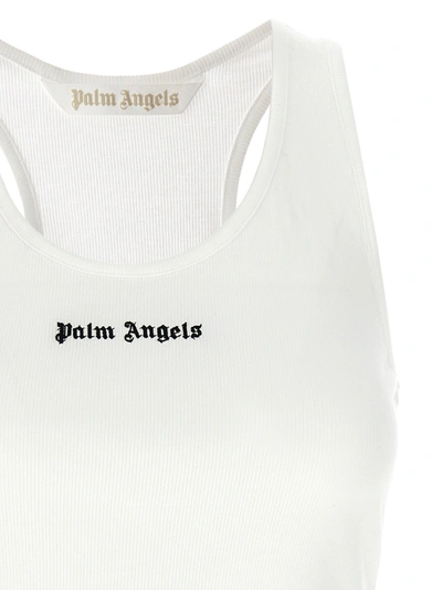 Shop Palm Angels Logo Top Tops White
