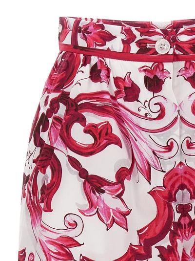 Shop Dolce & Gabbana Maiolica Shorts Bermuda, Short Fuchsia