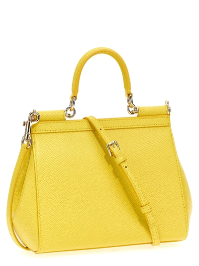 Shop Dolce & Gabbana Sicily Hand Bags Yellow