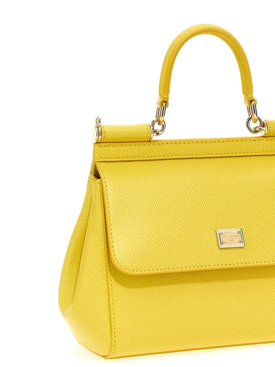 Shop Dolce & Gabbana Sicily Hand Bags Yellow