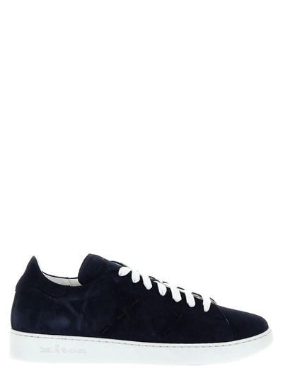 Shop Kiton Suede Sneakers Blue