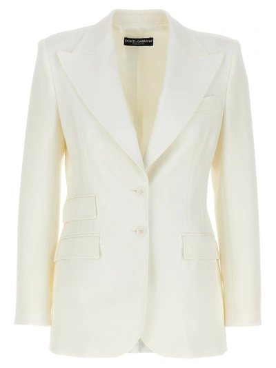 Shop Dolce & Gabbana Turlington Blazer Jackets White