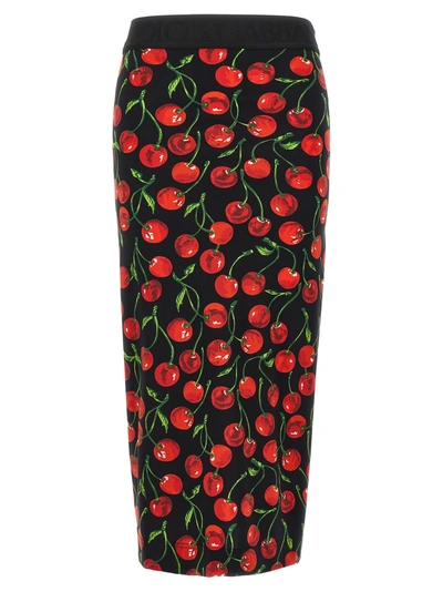 Shop Dolce & Gabbana Ciliegie Skirts Multicolor