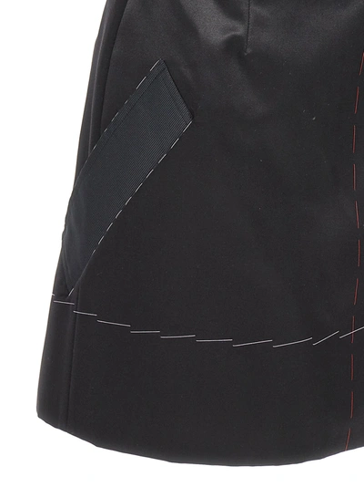 Shop Maison Margiela Contrast Stitching Corset Dress Dresses In Black