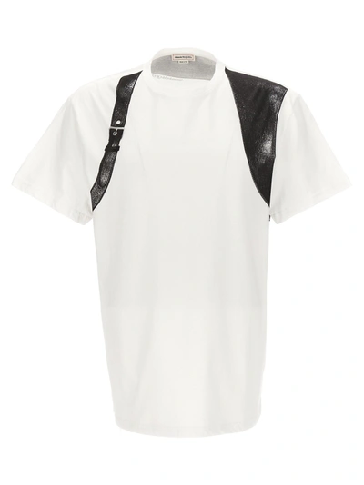 Shop Alexander Mcqueen Harness T-shirt White/black