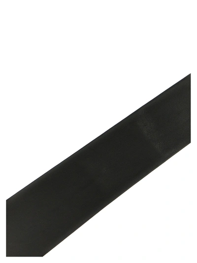 Shop Alexander Mcqueen Leather Tie Ties, Papillon Black