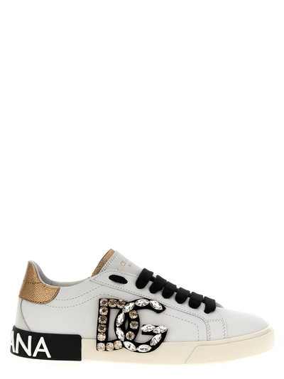 Shop Dolce & Gabbana Portofino Vintage Sneakers In Multicolor