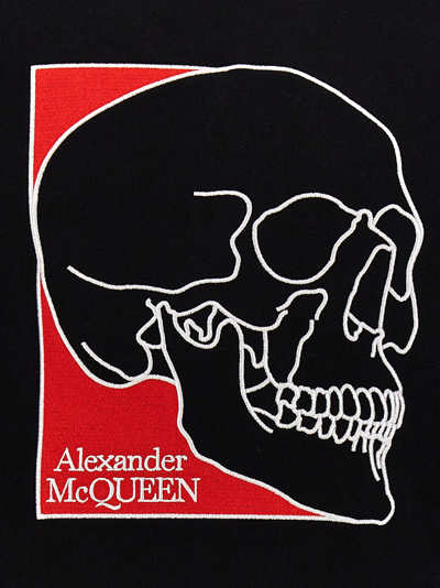 Shop Alexander Mcqueen Logo Embroidery Sweatshirt In Black
