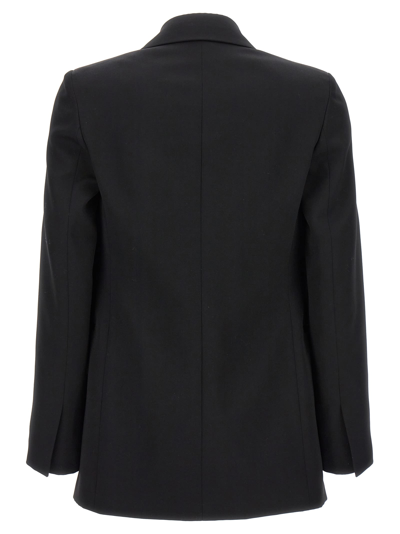 Shop Lanvin Double Breast Jewel Buttons Blazer Jacket In Black
