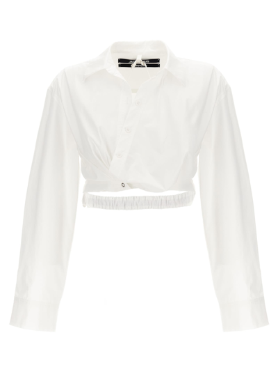 Shop Jacquemus Bahia Courte Shirt In White