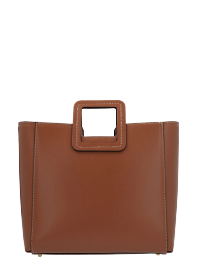 Shop Staud Shirley Shopping Bag In Brown