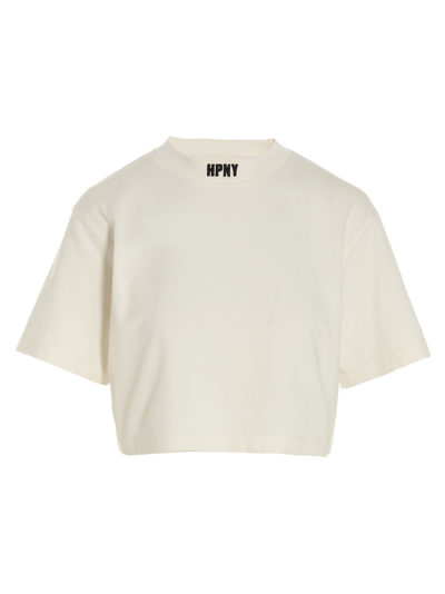 Shop Heron Preston Hpny Cropped T-shirt In White/black