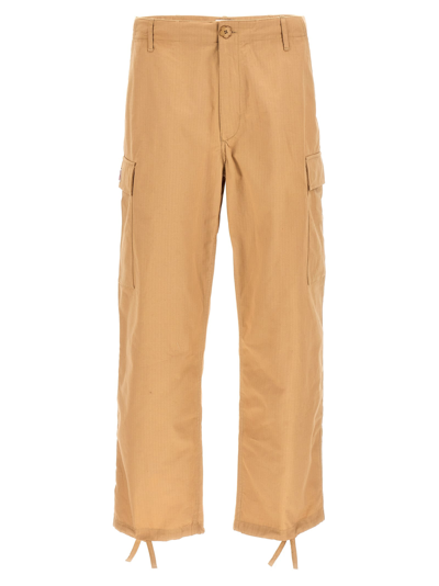 Shop Kenzo Cargo Workwear Pants In Beige