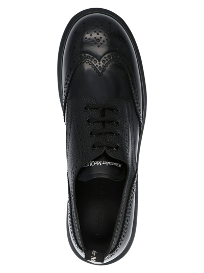 Shop Alexander Mcqueen Hybrid Lace-up Shoes In Black