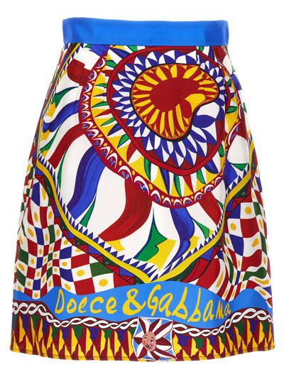 Shop Dolce & Gabbana Carretto Skirt In Multicolor