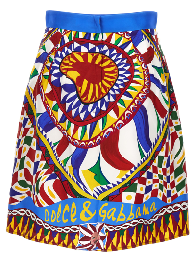 Shop Dolce & Gabbana Carretto Skirt In Multicolor