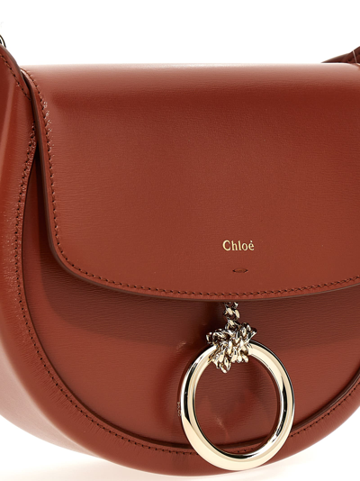 Shop Chloé Arlene Small Crossbody Bag In Brown
