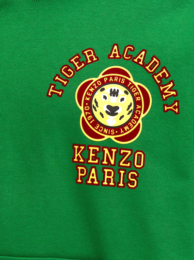 Shop Kenzo Tiger Academy Hoodie In Green