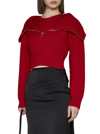 Shop Jacquemus Sweater In Red