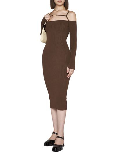 Shop Jacquemus Dress In Brown