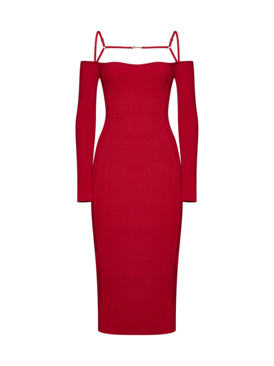 Shop Jacquemus Dress In Red