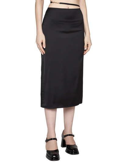 Shop Jacquemus Skirt In Black