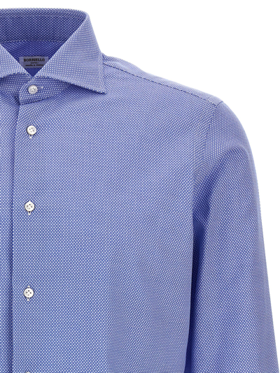 Shop Borriello Napoli Micro Operated Shirt In Light Blue