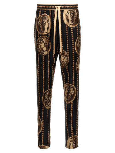 Shop Dolce & Gabbana Coin Printed Twill Jogging Pants In Multi