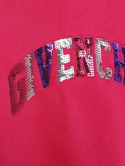 Givenchy Sequinned-logo Fleece Sweatshirt In Multi