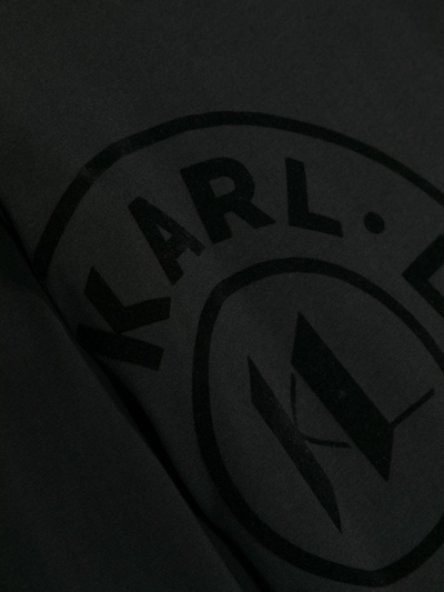 Shop Karl Lagerfeld Logo-print Long-sleeve T-shirt In Black