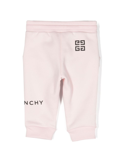 Shop Givenchy Logo-print Detail Track Pants In Pink