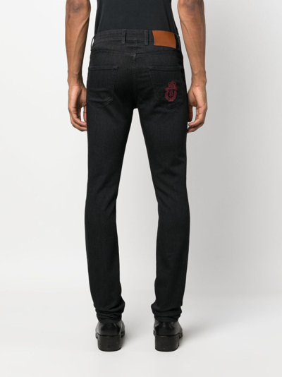 Shop Billionaire Low-rise Straight-leg Jeans In Blue