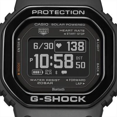 Pre-owned Casio G-shock Dw-h5600mb-1jr Black G-squad Bluetooth Men's Watch In Box