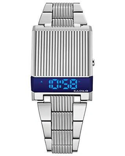 Pre-owned Bulova Watch Archive Series: Computerron - 96c139 One Size Stainless Steel/blue