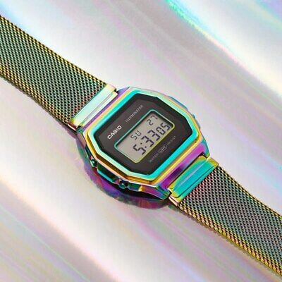 Pre-owned Casio Standard Premium A1000rbw-1jf Tictac Limited Rainbow Color Watch 38mm