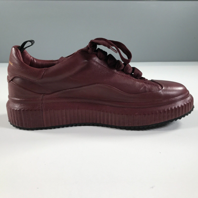 Pre-owned Officine Creative Sneakers Womens 39.5 9.5 Red Burgundy Lace Up Arran 001