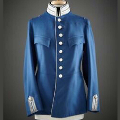 Pre-owned 100% Swedish Royal Guard In Traditional Uniform Men's Blue Wool Jacket And Trouser In Brown