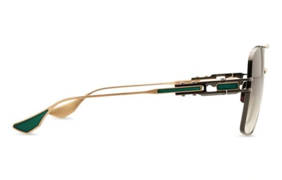 Pre-owned Dita Grand Emperik Dts159-a-03 Brushed Gold Green Gradient Sunglasses Authentic