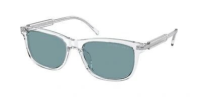 Shop Pre-owned Prada Sunglasses Pr18ys 2az04d 54mm Transparent / Polar Green Lens