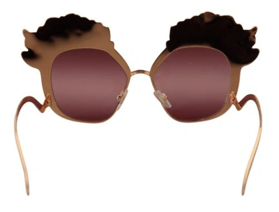 Pre-owned Dolce & Gabbana Dolce&gabbana Dg 2202 Women Pink Sunglasses Metal Rose Sequin Embroidery Eyewear