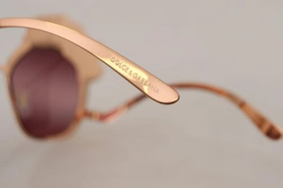 Pre-owned Dolce & Gabbana Dolce&gabbana Dg 2202 Women Pink Sunglasses Metal Rose Sequin Embroidery Eyewear