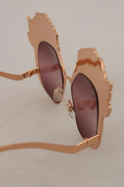 Pre-owned Dolce & Gabbana Dolce&gabbana Dg 2202 Women Pink Sunglasses Metal Rose Sequin Embroidery Eyewear