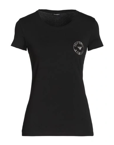 Shop Emporio Armani Woman Undershirt Black Size 4 Cotton, Elastane