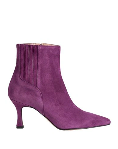 Shop Bianca Di Woman Ankle Boots Deep Purple Size 8 Soft Leather