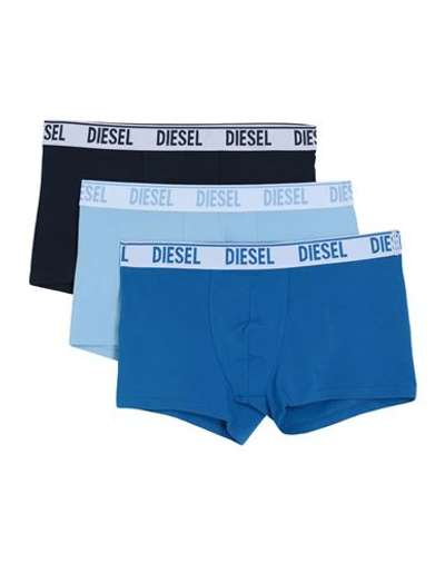 Shop Diesel Man Boxer Bright Blue Size Xl Cotton, Elastane
