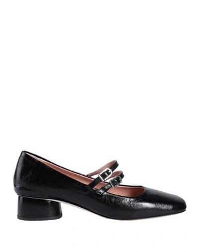 Max & Co . Woman Pumps Black Size 8 Bovine Leather In Black